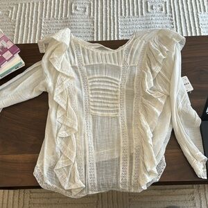 FREE PEOPLE RUFFLE BLOUSE